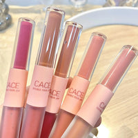 CACE Sexy Red Liquid Lipstick Moisturizing Lip Glaze Tint Long Lasting Matte Lip Mud Waterproof Velvet Lipstick Lips Cosmetics