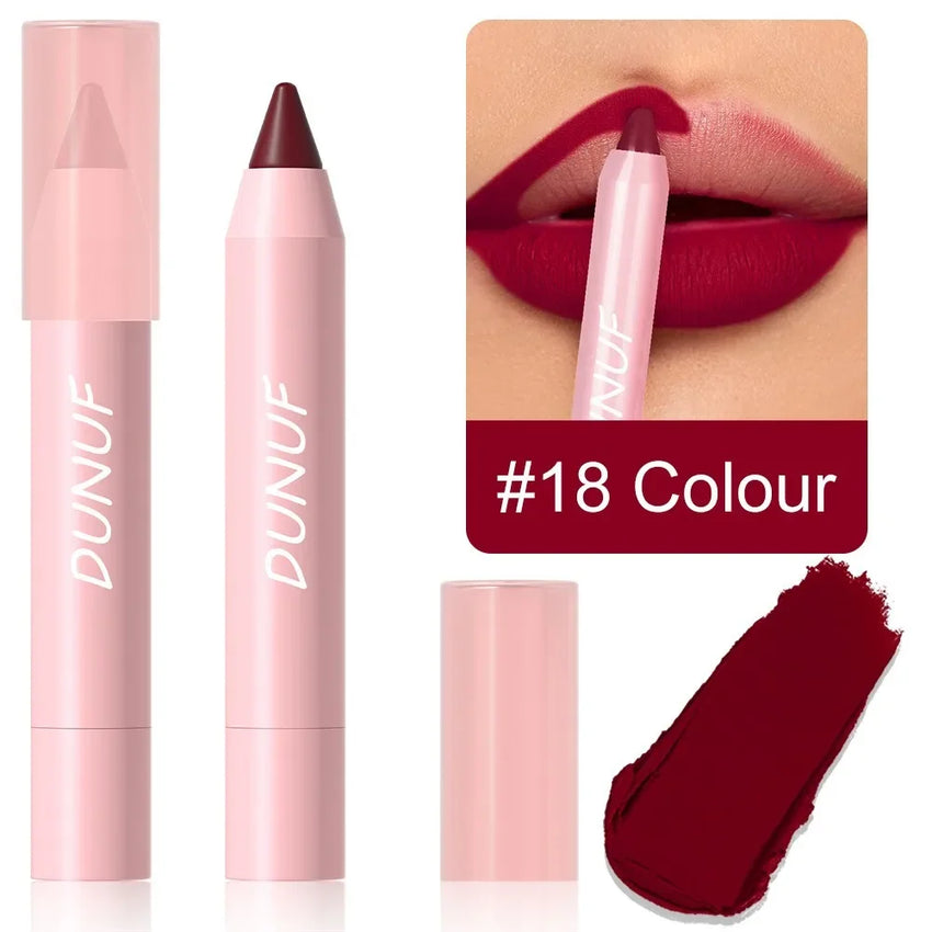 Nude Brown Lip Liner Pencil 18 Color Red Contour Tint Labial Makeup Waterproof Matte Lipstick Crayon Pen Lip Contouring Cosmetic