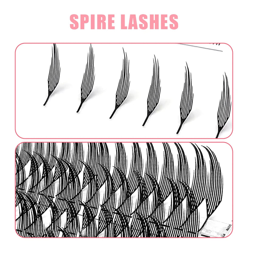 Yelix Feather Lashes Comic Spire Premade Lashes Fans Manga Anime Volume False Eyelashes Extensions for Makeup Tool