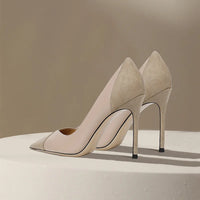 Nude High Heels Women's 2026 New Celebrity Niche Color Matching French Pointed Single Shoes Women's Stiletto