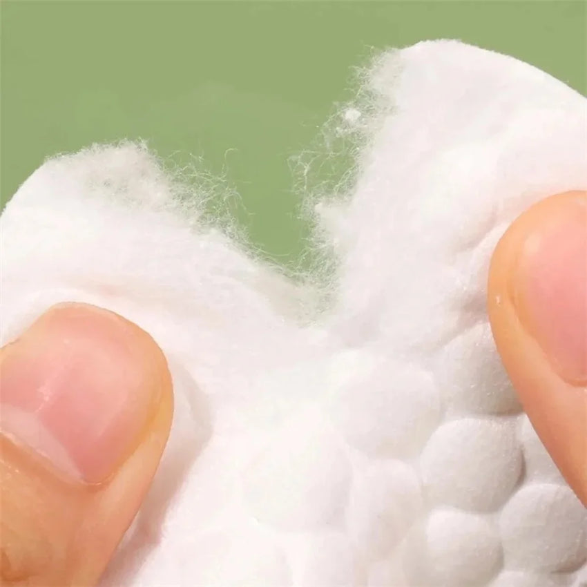 100/200pcs Soft Round Cotton Pad With Double-sided Texture Daily Facial Cleaning Makeup Removal Skin Care For Home And Travel Us