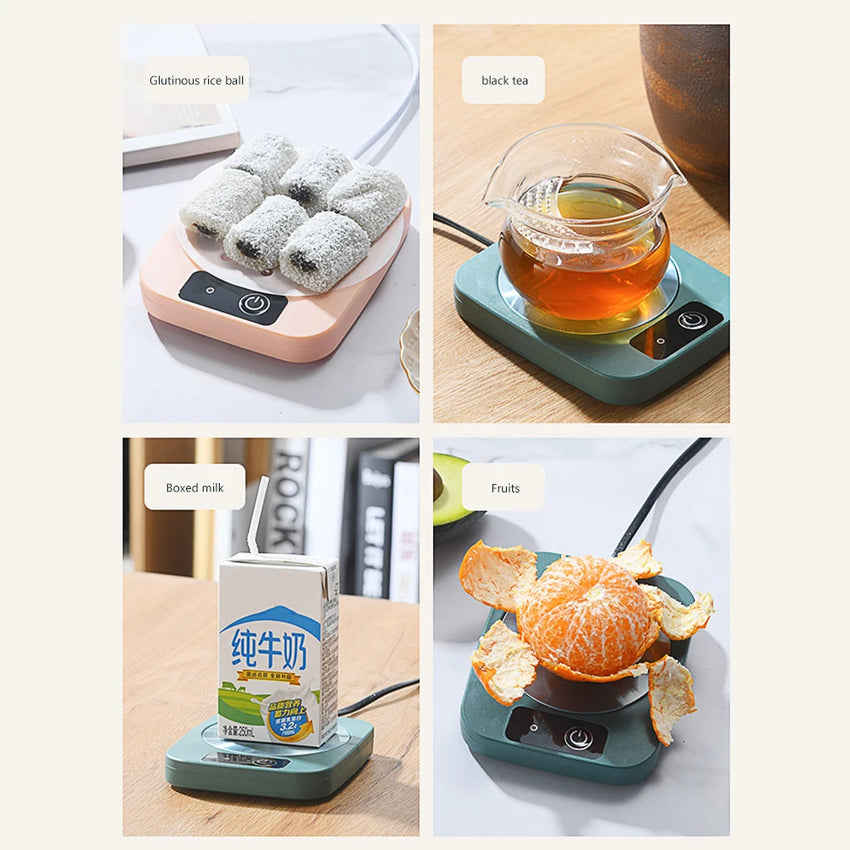 Electric Coffee Mug Warmer Constant Temperature Coffee Mug Heating Coaster Lightweight Coffee Cup Heater Safe for Holiday Gifts