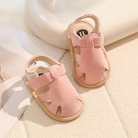 Breathable Summer Newborn Baby Girls Sandals Shoes Toddlers Simple Style Solid Color Soft Sole Shoes Outdoor Indoor Prewalker