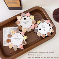 10Pcs/Set Mini Cute Oatmeal Color Clip Hyuna Style Solid Color Hair Clip Children's Bangs Broken Hair Clip Hair Accessories