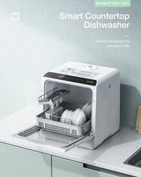 BlitzHome BH-CDW1 Smart Portable Countertop Dishwasher with APP Control 4-6 Sets Big Capacity Dual Water Inlet Modes Washers