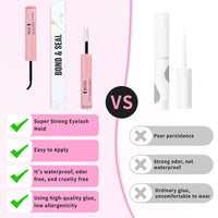 DIY Clusters Lash Kit Full Set 8-16mm Mix Bond&Seal Tweezers Lash for Self Application Makeup Individual Eyelash Extensions