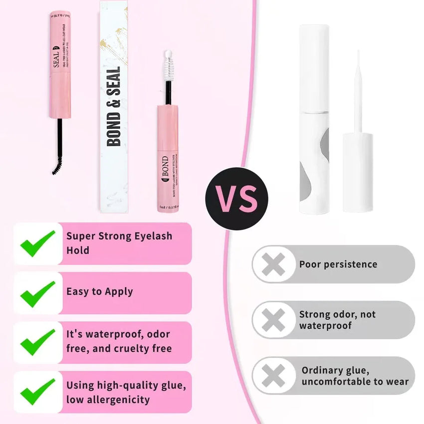 DIY Clusters Lash Kit Full Set 8-16mm Mix Bond&Seal Tweezers Lash for Self Application Makeup Individual Eyelash Extensions