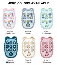 2024 New Baby Teether mobile phone Shape Silicone Teether Teething Toy Kids Sensory Educational Toy baby gift set