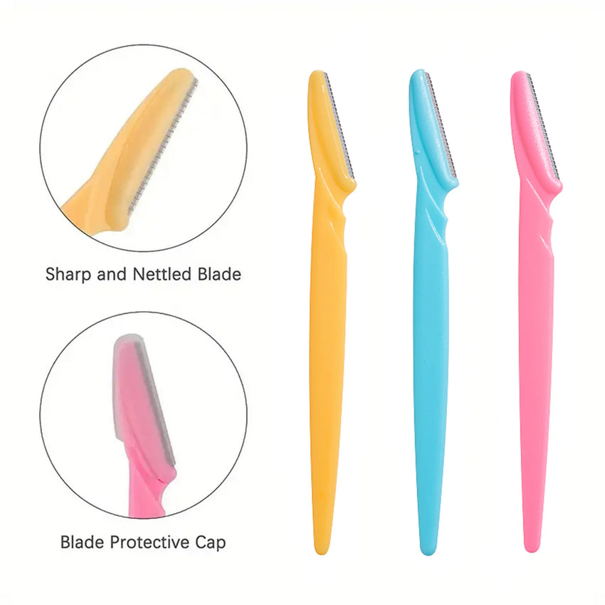 Portable Eyebrow Trimmer Blade Women's Face Shaver Safety Knife Makeup Scraper Hair Removal Tool for Eyebrow Epilation