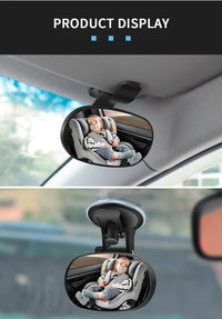Car Baby Mirrors Interior Dashboard Suction Windshield Sun Visor Plate Clips Mirror Safety Rearview Mirrors Baby Kids Monitor