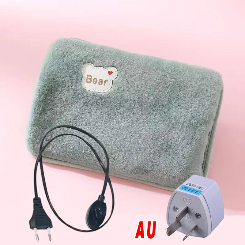 Electric Hot Water Bag Home Heater Soft Winter Hand Warmer Reusable Bottle EU Plug Rechargeable Pocket Warmer Home Office