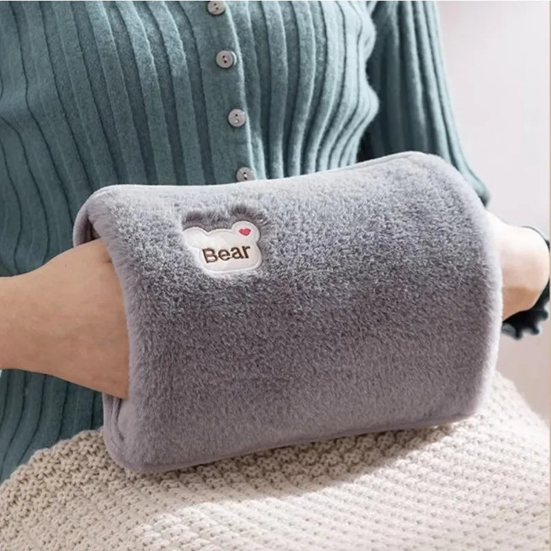 Electric Hot Water Bag Home Heater Soft Winter Hand Warmer Reusable Bottle EU Plug Rechargeable Pocket Warmer Home Office