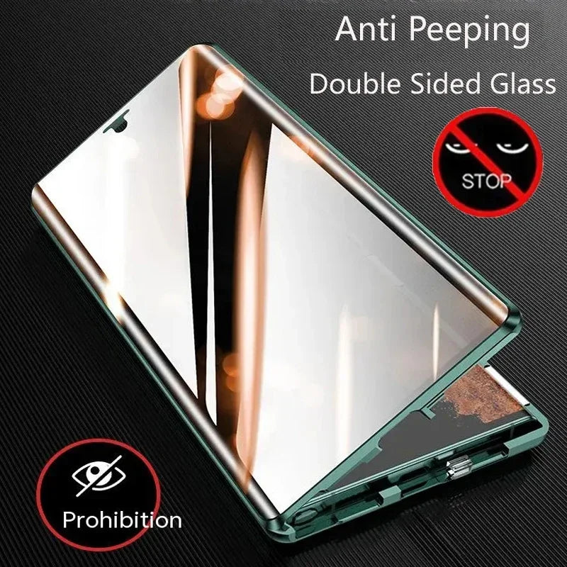 360 Double-sided Glass Phone Case for Honor Magic 3 4 5 6 7 Pro Magic4 Lite 5G Magnetic Anti Peeping Tempering Glass Cover Coque