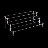 Acrylic Display Stand Pottery Storage Rack Doll Clay Figurine Display Stand Transparent Ladder Makeup Organization Shelf