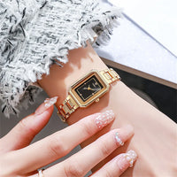 Women Watch Light Luxury Brand Stainless Steel Strap Ladies Fashion Quartz Watches Business Female Clock Bracelet UTHAI