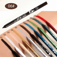 2 in 1 Eyeliner Lip Liner Gel Pencil Waterproof Long-lasting Blue White Black Brown Easy Wear Eyeliner Makeup for Eyes 7 Colors