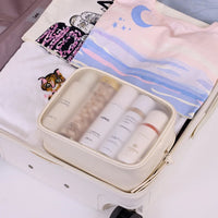1pc Multifunctional Semi Transparent Makeup Bag, Cosmetics Storage Bag, Business Travel Toiletry Bag, Large Capacity Makeup Repa