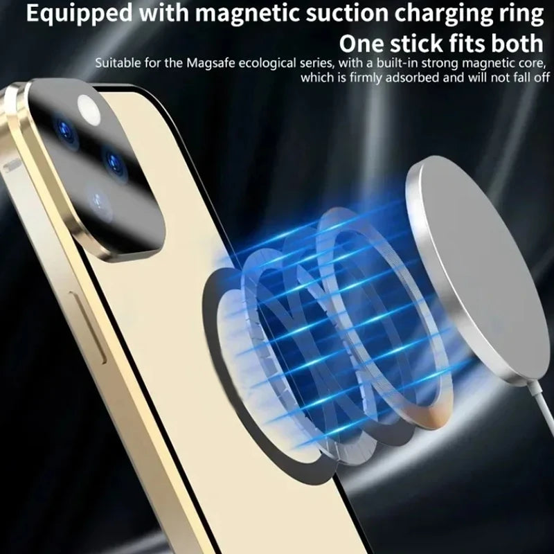 Metal Magnetic Anti Peeping Privacy Case For iPhone 17 16e 15 14 13 12Pro Max Magsafe Case 360 Protection Shockproof Phone Cover