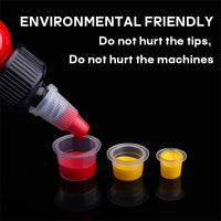 100Pcs POSEIDON Tattoo Ink Cups High Quality Plastic Disposable Pigment Clear Permanent Makeup Tattoo Accessory Tattoo Ink Cups