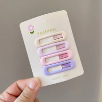 4pcs/set Cute Star Hair Clips Girl's Side Bangs Hair Accessories Small Clip Children's Hair Decorations Kids Accessories