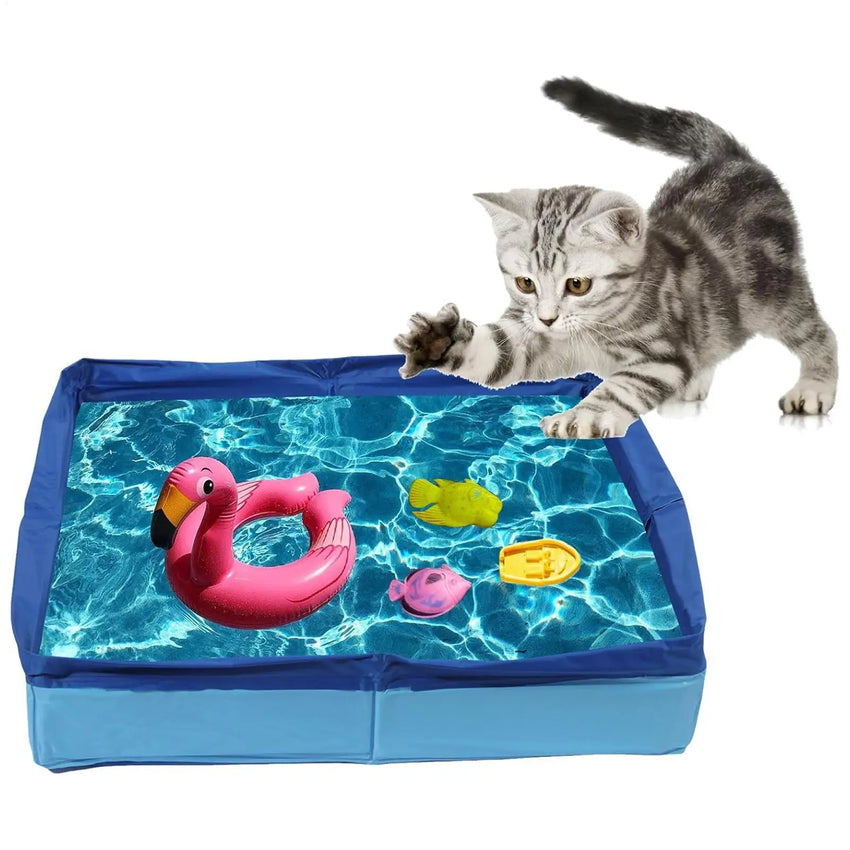 Dog Kiddie Pool PVC Folding Swimming Pool small pet bathtub noninflatable dog paddling pool Pet Supplies For Puppy Cats