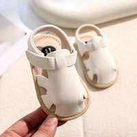 Breathable Summer Newborn Baby Girls Sandals Shoes Toddlers Simple Style Solid Color Soft Sole Shoes Outdoor Indoor Prewalker
