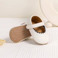 Meckior Baby Boys Girls Shoes Infant Leather Rubber Sole Anti-slip Toddler First Walkers Crib Shoes Newborn Girl Princess