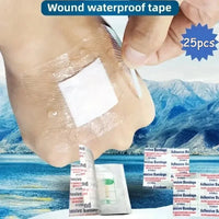 25Pcs Square Bandage for Children, Waterproof Medical Wound Patch, First Aid for Cuts and Abrasions