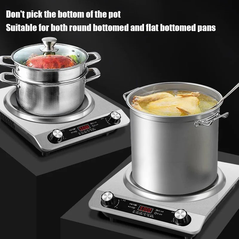 5000W Household Concave Induction Cooker High Power Intense Fire Non-Radiative Multifunction Stir Frying Electric Stove