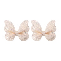 2/4/5Pcs Girls Cute Sequins Double Butterfly Hair Clip Bow Hairpins DIY Headwear Bow Decor Hairgrip Children Hair Accessories