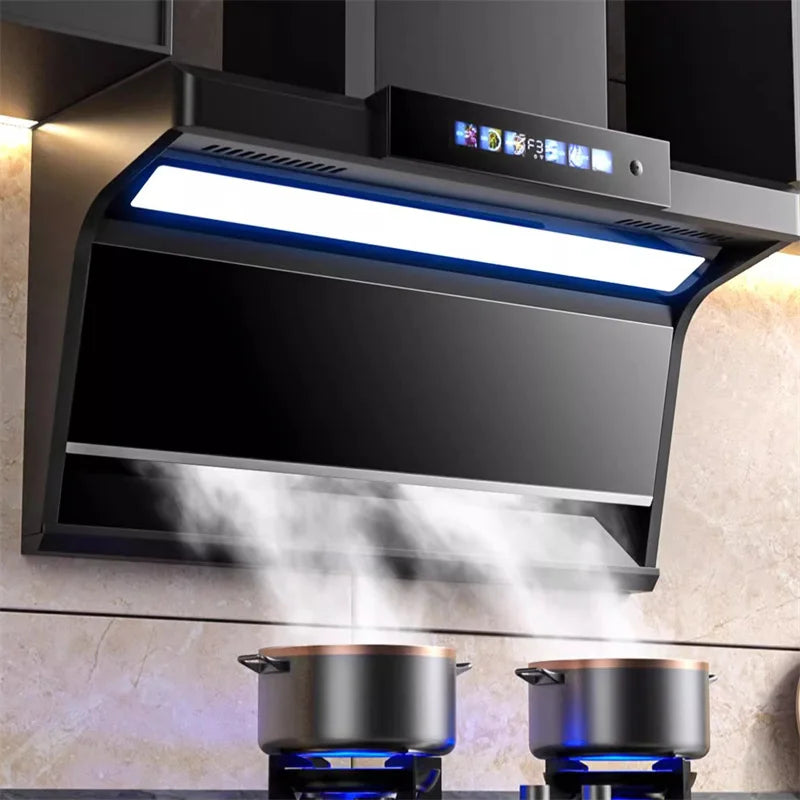 Household Range Hood for Kitchen Large Suction Range Hood Top Side Double Suction Exhaust Fan Small Kitchen Smoke Extractor