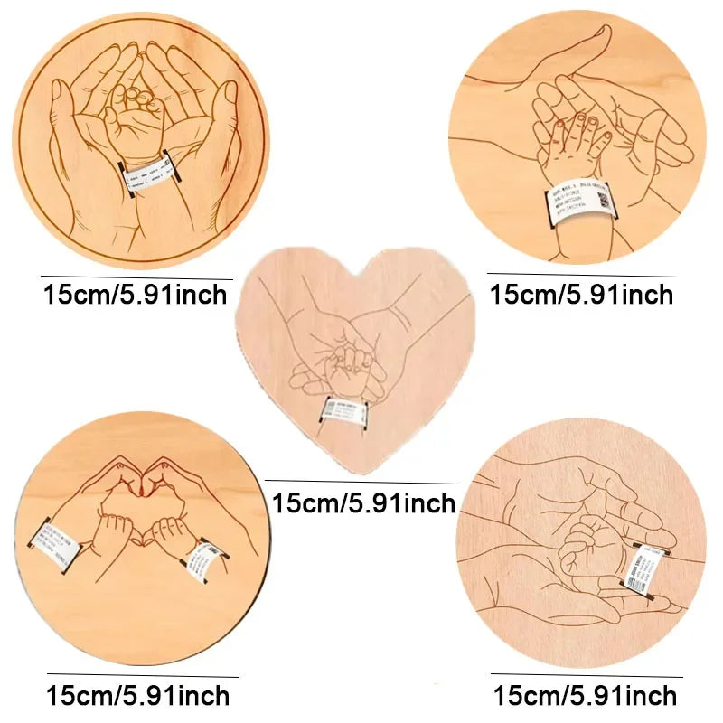 Newborn Hospital Engraved Keepsake Holder Personalized Baby Gift Memorial Pregnancy Wristband For Mother's Day & Father's Day