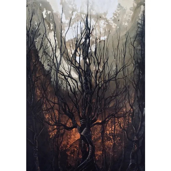 1pc frameless Surreal Colourful Landscape Poster Vintage Dark Forest Mountain Fall Scenery Canvas Painting Wall Art for Livin