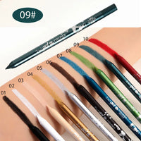 2 in 1 Eyeliner Lip Liner Gel Pencil Waterproof Long-lasting Blue White Black Brown Easy Wear Eyeliner Makeup for Eyes 7 Colors