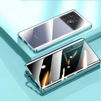 Anti Peeping Spy Privacy lock buckle Metal Case For Redmi Note 13 12 14 Pro Plus 5G Temper Glass Lens Protect Cover Phone Cases