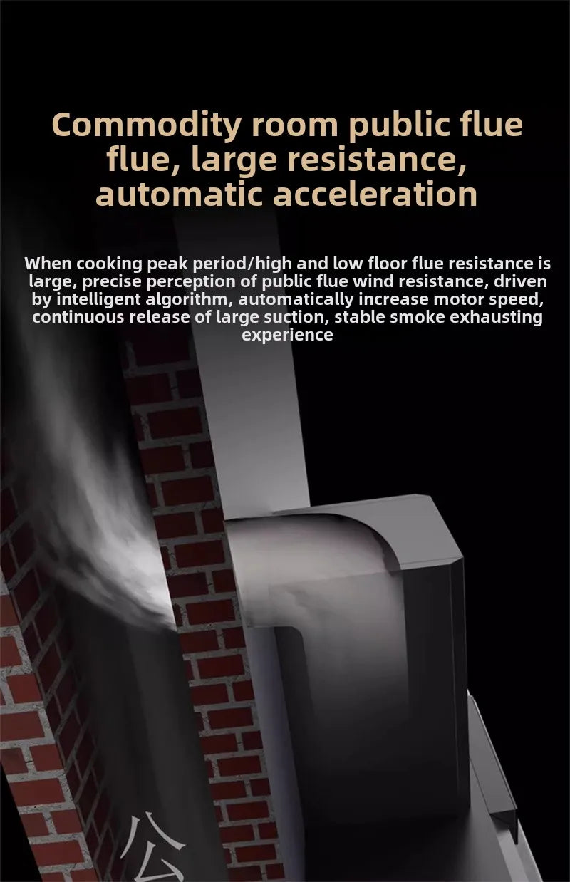 Household Range Hood for Kitchen Large Suction Range Hood Top Side Double Suction Exhaust Fan Small Kitchen Smoke Extractor