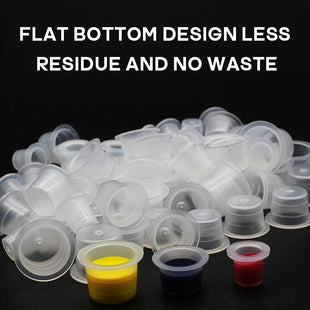 100Pcs POSEIDON Tattoo Ink Cups High Quality Plastic Disposable Pigment Clear Permanent Makeup Tattoo Accessory Tattoo Ink Cups