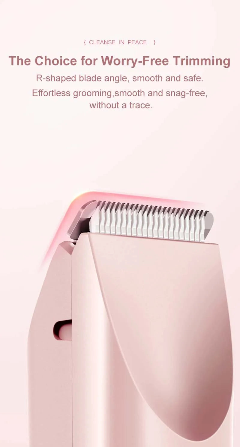 Electric Rerchargeable Lady Razor Double-Headed Waterproof Bikini Trimmer Shaver 2-In-1 Body And Facial Hair Removal Trimmer