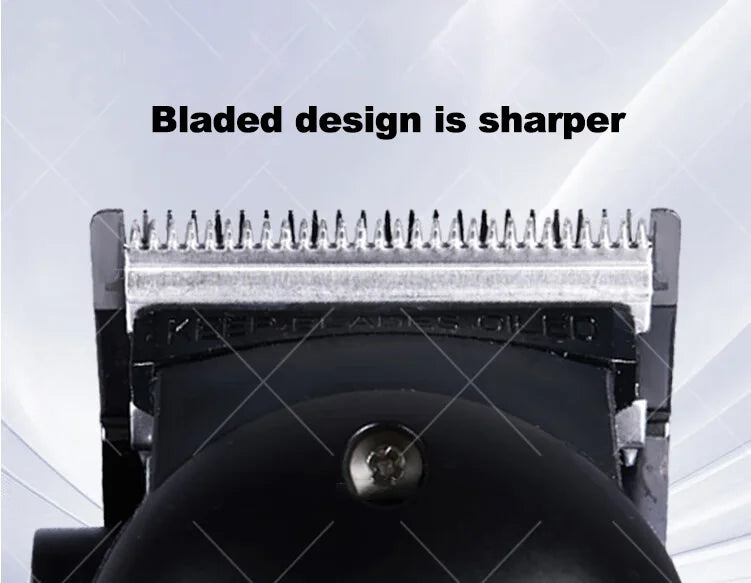 MRD HC-3969X Lawn Shovel Men's Professional Hair Clipper DC Rotating Motor Horn DLC Black Diamond Blade 7200RPM Trimmer Withbase