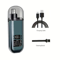 USB Rechargeable Nose & Ear Hair Trimmer for Men, Portable Mini Compact Design with Fast Charge, Electric Grooming Kit