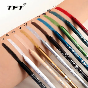 2 in 1 Eyeliner Lip Liner Gel Pencil Waterproof Long-lasting Blue White Black Brown Easy Wear Eyeliner Makeup for Eyes 7 Colors