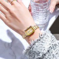 Women Watch Light Luxury Brand Stainless Steel Strap Ladies Fashion Quartz Watches Business Female Clock Bracelet UTHAI