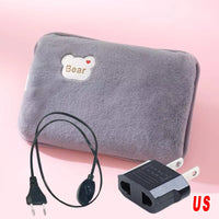 Electric Hot Water Bag Home Heater Soft Winter Hand Warmer Reusable Bottle EU Plug Rechargeable Pocket Warmer Home Office