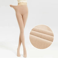 Women's Thermal Winter Tights Fleece Lined Sheer Velvet Pantyhose Thick Warm Leggings with Plush Inner Layer