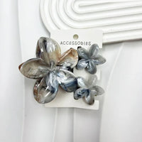 3Pcs/Set Sweet Flower Colroful Gradient Hair Claws Ponytail Cip Clamp Barrettes Hairpins For Women Girl Beach Hair Accessories