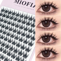 1/box 120 bundles Mink False Eyelash Natural Fishtail Lash 3D Russian Individual Eyelash Extension Cluster Makeup Tool Wholesale