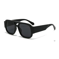Fashion Double Bridges Square Sunglasses Women Candy Color Retro Wide Legs Men Sun Glasses Shades UV400
