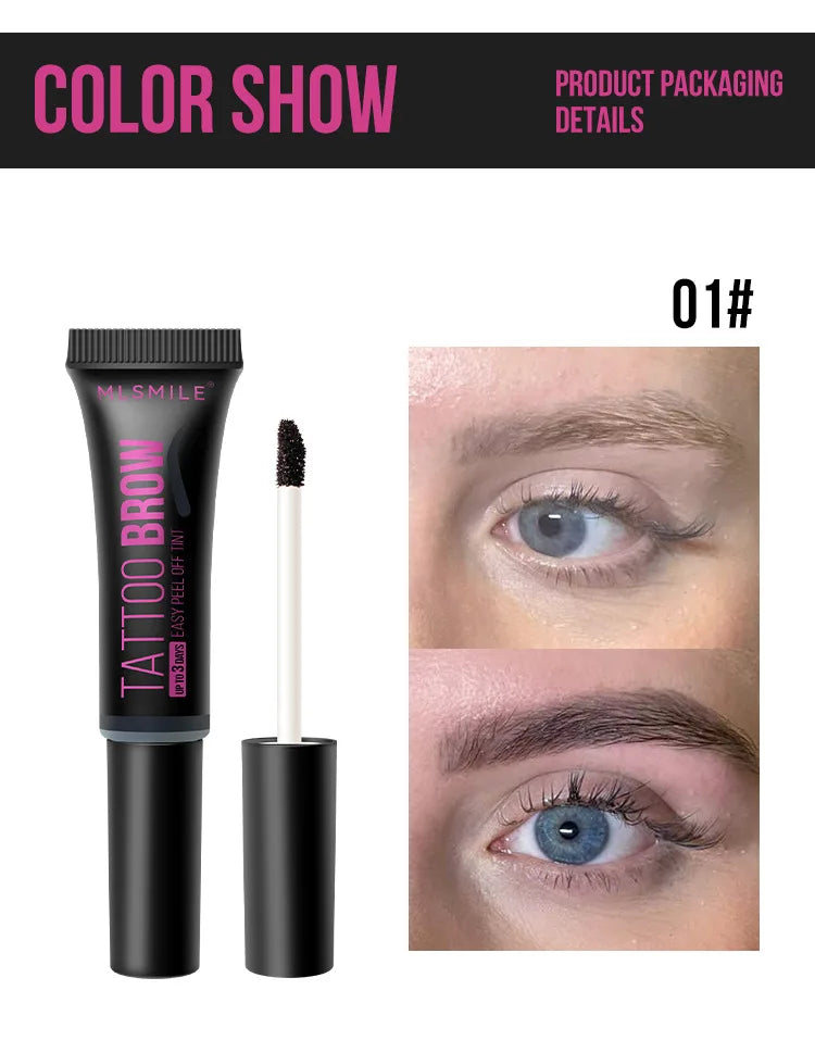 Peel-off Eyebrow Tearing Eyebrow Gel Tattoo Cream Dyeing Eyebrow Cream Tint Dye Semi-permanent Makeup Waterproof Beauty Supplies