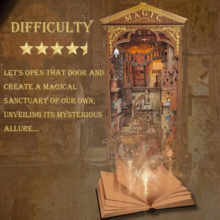 3D Decorative Book Nook with LED Miniature Diorama Inserts - DIY Crafts, Birthday Gifts, and Home Decor for Girls & Boys