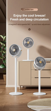 Wireless Fan Height Adjustable Outdoor Travel Camping Long Endurance USB Charging Portable Student Dormitory High Wind Power